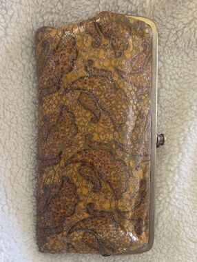 HOBO Autumn Paisley Genuine Leather Lauren Clutch Wallet
